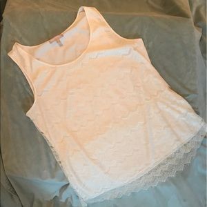 Banana Republic Cream Lace Tank Top